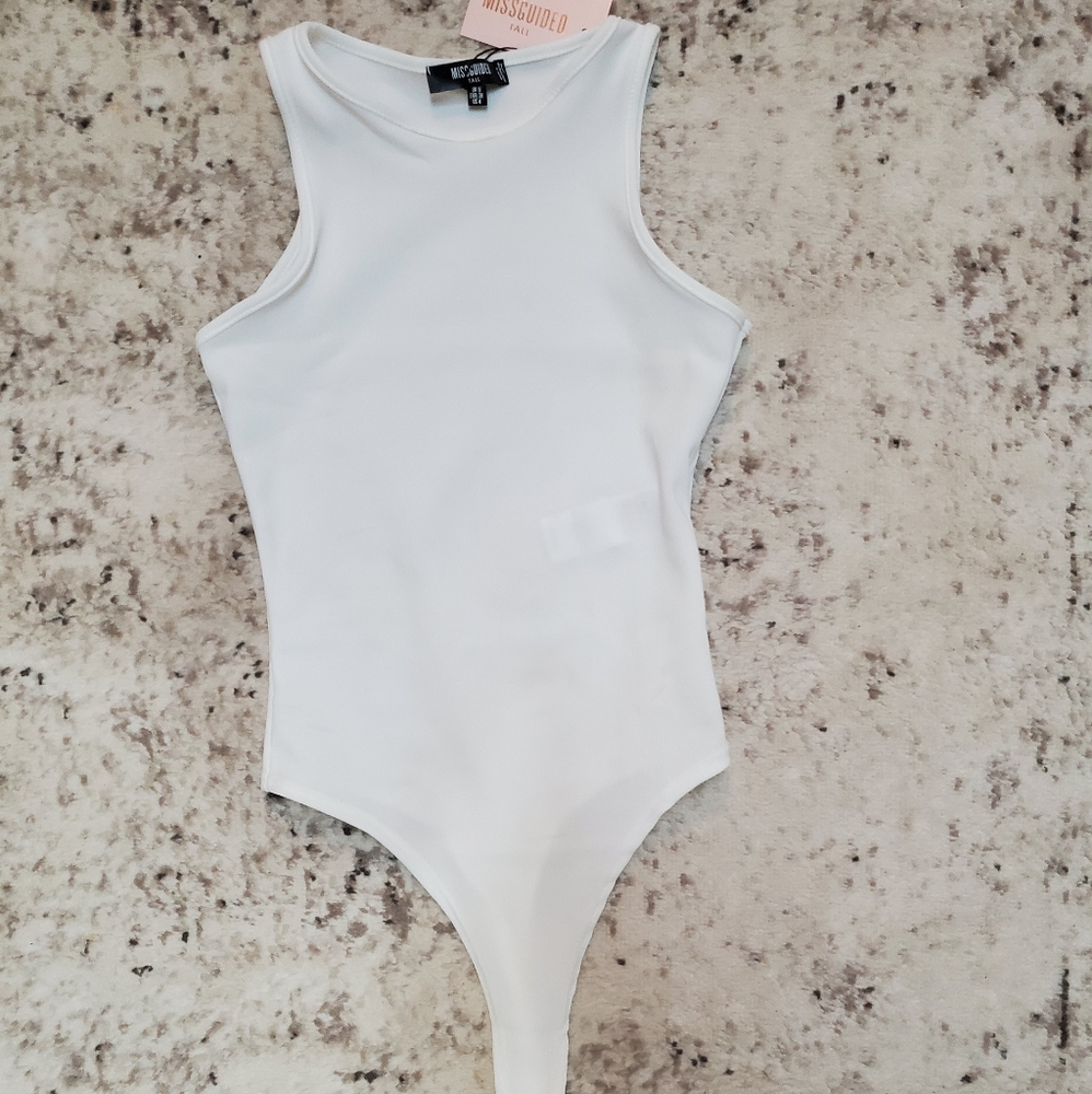 Missguided White Tank Bodysuit